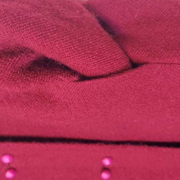 Vintage 1960s Maroon Red Knee Length Wool Coat Size Large - Picture 8 of 16